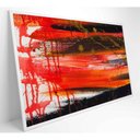 Ver mais imagens de Quadro Pintura Vermelho 90x60 Cm Vidro Impresso
