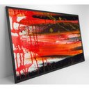 Ver imagem 7 de Quadro Pintura Vermelho 90x60 Cm Vidro Impresso