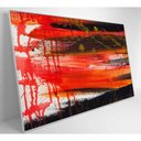 Ver imagem 6 de Quadro Pintura Vermelho 90x60 Cm Vidro Impresso