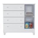 Ver imagem 5 de Berço Americano Mirelle e Cômoda Infantil Selena Branco Brilho - Carolina