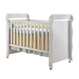 Berço Americano Mirelle e Cômoda Infantil Selena Branco Brilho - Carolina - 2