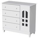 Ver imagem 4 de Berço Americano Mirelle e Cômoda Infantil Selena Branco Brilho - Carolina