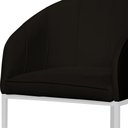 Ver imagem 3 de Cópia - Poltrona Banqueta Mia Estofada Base Metal Branco Tecido Veludo - Estopar Poltrona Mia Base B