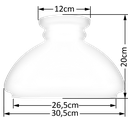 Ver imagem 2 de Cupula de Vidro Liso Transp 26,5 para Lustre e Candelabro