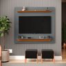Painel para Sala Home Prime Estante para Tv até 43 Polegadas com Prateleiras - Jm3 Móveis:cinza - 1