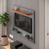 Painel para Sala Home Prime Estante para Tv até 43 Polegadas com Prateleiras - Jm3 Móveis:cinza - 4