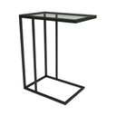 Ver imagem 3 de Mesa Lateral Elena Preta Tampa de Vidro - Cor: Preto