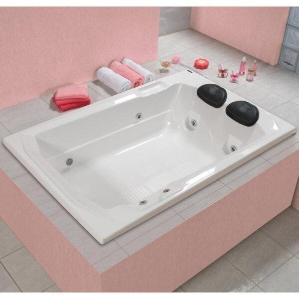 Banheira Hidromassagem Astra Prima Maggiore Super Luxo 180cmx120cmx44cm - 06 Jatos Branco Gel-Coat P - 3