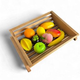 Fruteira de Mesa Cesto de Madeira Maciça Ripado - Maju Madeiral - 3