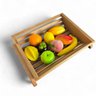 Fruteira de Mesa Cesto de Madeira Maciça Ripado - Maju Madeiral - 3