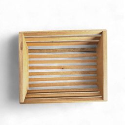 Fruteira de Mesa Cesto de Madeira Maciça Ripado - Maju Madeiral - 2