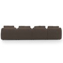 Ver mais imagens de Sofá 5 Lugares com Chaise Direito Sala Living 388cm Arlo F04 Veludo Marrom Tc-12018- Lyam Decor