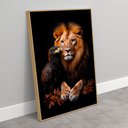 Ver imagem 2 de Quadro Decorativo Leão e a Águia Folhas de Outono Sala Quarto Casa Escritório