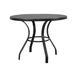 Mesa Dubai 1m Redondo em Aluminio Ripado Preto - 1