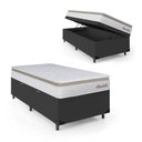 Ver imagem 2 de Cama Box Baú Colchão Solteiro Molas Ensacadas Absoluto Pillow Top 88x188x64cm