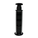 Ver imagem 1 de Torre de Embutir Powerplug G4 com 03 Tomadas 20a e 02 Usb-a Preta Hafele 01 Unidade
