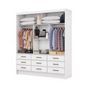 Ver imagem 3 de Guarda Roupa 9 Gavetas 3 Portas Espelhado Sunset-grand Line