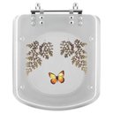 Ver imagem 1 de Assento Sanitário Bali Transparente Decorado Borboleta para Incepa