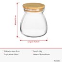 Ver imagem 2 de Pote Hermético de Borossilicato 650ml Transparente 11x8x8cm Mantimentos Cozinha