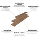 Ver imagem 4 de Kit Piso Vinílico Colado Régua Sofisticato 2mm 50m² Marrom/Cacau Ruffino