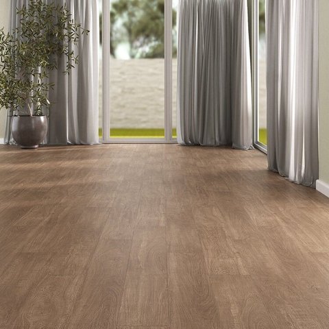Kit Piso Vinílico Colado Régua Sofisticato 2mm 50m² Marrom/Cacau Ruffino