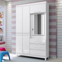 Ver imagem 1 de Guarda-Roupa Solteiro com Espelho 6 Portas 3 Gavetas Fusion Albatroz Móveis