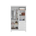 Ver imagem 2 de Guarda-Roupa Solteiro com Espelho 6 Portas 3 Gavetas Fusion Albatroz Móveis