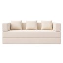Ver imagem 4 de Sofá Loft na Caixa a Vácuo Moderno 2 Lugares 160cm Compacto Bouclê Bege Creme - Vimont Moveis