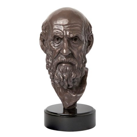 Hipócrates | Escultura | Busto | Pai da medicina | decoração, busto, presente, médico