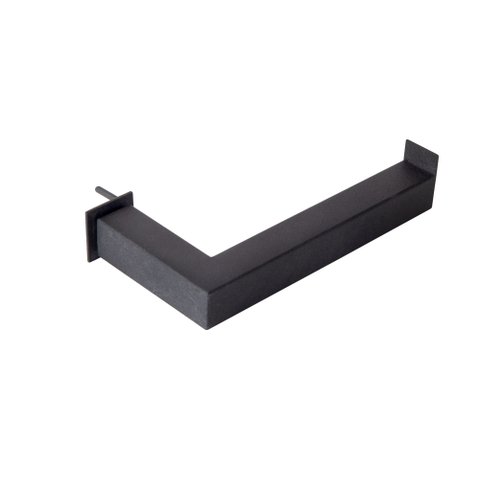 Porta Papel Higiênico Papeleira de Parede Banheiro 14cm em Aço Inox Black Matte Preto Fosco