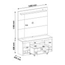 Ver imagem 3 de Rack com Mesa de Centro Embutido e Painel para TV até 47 Polegadas System Artely