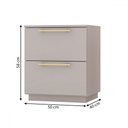 Ver imagem 3 de Mesa de Cabeceira Denver 2 Gavetas Fendi - Pnr Móveis