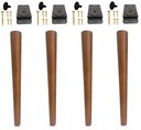Ver imagem 1 de Kit 4 Pé Palito 70cm Amendoa Marrom Claro + Chapa Pvc + Parafuso