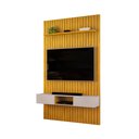 Ver imagem 3 de Painel para Tv até 60 Polegadas com Bancada Suspensa 02 Portas Trento 1.4 Cedro Ripado Bali Dj Móvei