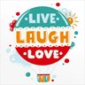 ADESIVO DE PAREDE - FRASE: LIVE, LAUGH, LOVE - 50X55 - 2