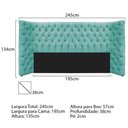 Ver imagem 5 de Cabeceira King Everest P02 195cm para Cama Box Suede - Doce Sonho Móveis Azul Tiffany