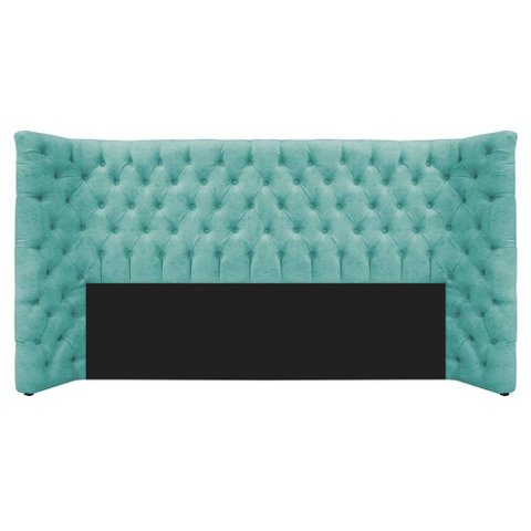 Cabeceira King Everest P02 195cm para Cama Box Suede - Doce Sonho Móveis Azul Tiffany