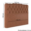Ver imagem 4 de Cabeceira Queen 158 cm Milan Veludo Terracota Soon