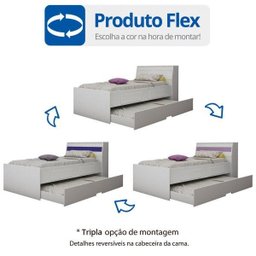 Bicama Solteiro Teen 90 Gelius Móveis Flex Color - 6