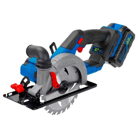 Serra Circular Exbom 48v com 2 Baterias Recarregáveis e Lâminas Inclusas