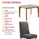 Ver imagem 7 de Mesa de Jantar Liz 120 cm Tampo MDF Vidro Canto Copo com 4 Cadeiras Carolina
