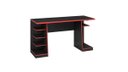 Ver imagem 2 de Mesa Gamer 4 Prateleiras e Suporte para Headset/fone de Ouvido Notável - Preto/vermelho