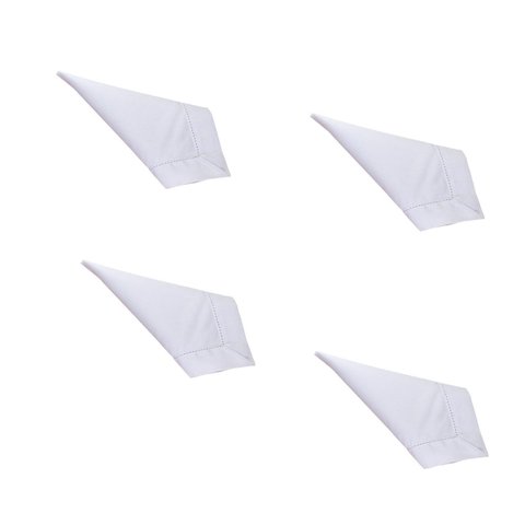 Conjunto de 4 Guardanapos Ponto a Jour 40 Cm - Branco Argivai