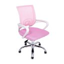 Ver imagem 1 de Cadeira de Escritório Begonia Tela Mesh Ergonômica Rosa Unitário
