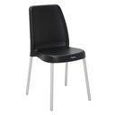 Ver imagem 4 de Cadeira Tramontina Vanda Summa Preto Com Pernas De Aluminio