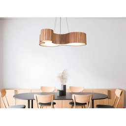 Lustre Pendente Madeira Amêndola 70cm - My Lamp Store - 2