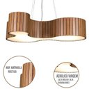 Ver imagem 3 de Lustre Pendente Madeira Amêndola 70cm - My Lamp Store