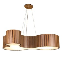 Lustre Pendente Madeira Amêndola 70cm - My Lamp Store - 4