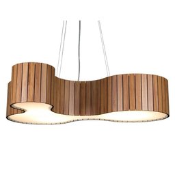 Lustre Pendente Madeira Amêndola 70cm - My Lamp Store - 1