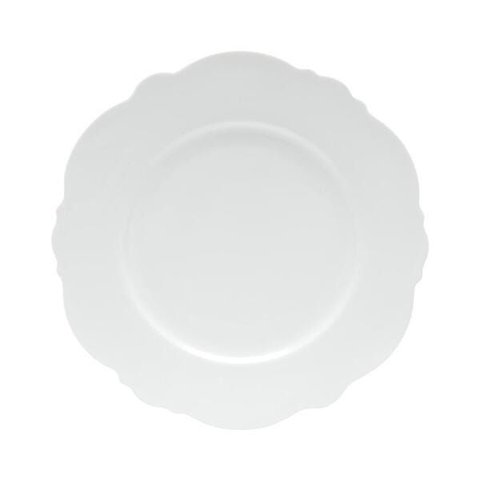 Conjunto 6 Pratos Wolff Sobremesa Porcelana Branco 21cm